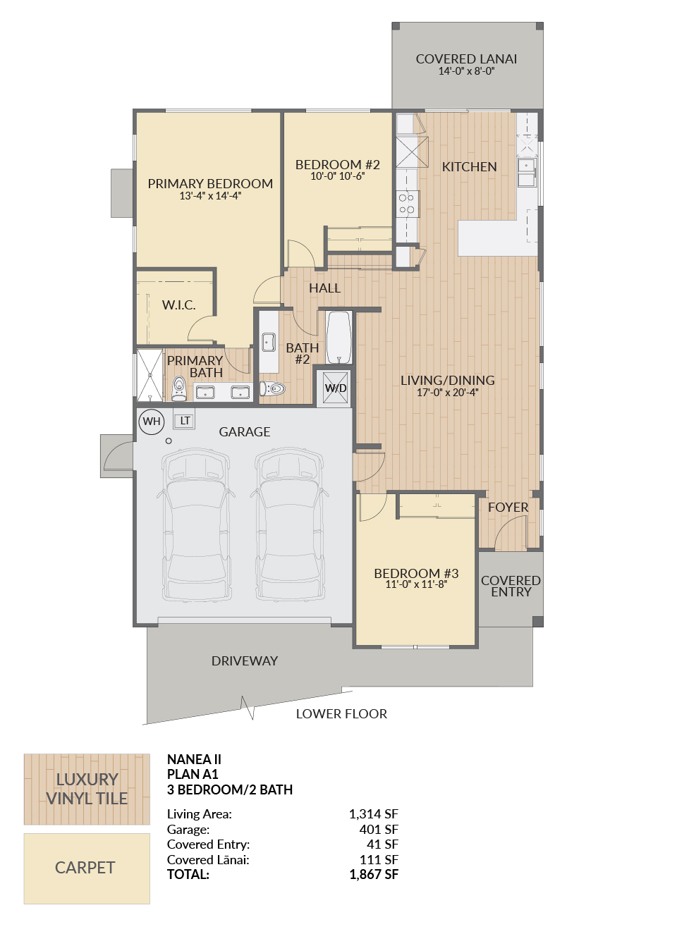 Plan A1 lower floor